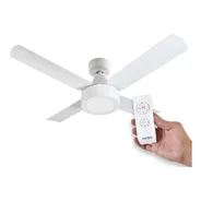 Ventilador De Techo Codini V5rb Blanco Con 4 Palas De Metal, 110 cm De Diámetro 220 v